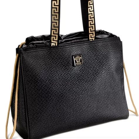 versace parfums purse|versace parfums black tote bag.